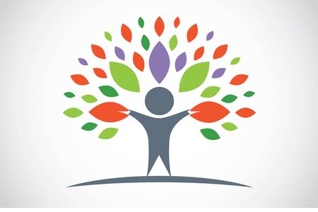 Tree Color Humanのイラスト素材