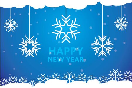 Snowflakes Happy New Yearsのイラスト素材