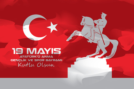 May 19 Atatrk Commemoration and Youth and Sports Dayのイラスト素材
