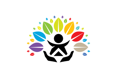 Creative Colorful Tree Human Conceptのイラスト素材