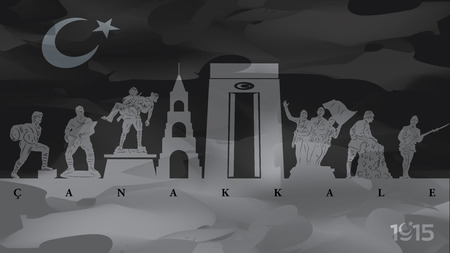 March 18 Gallipoli Victory and Gallipoli Martyrs Remembrance Dayのイラスト素材