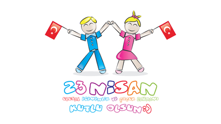 April 23 National Sovereignty and Children's Dayのイラスト素材