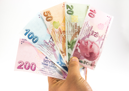 Official Currency Republic of Turkey, Turkish Liraの写真素材