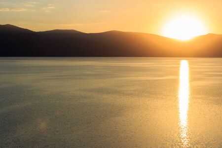 Great lake and sunset views