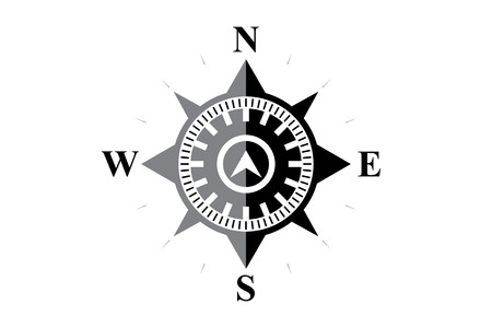 Compass isolated on white backgroundのイラスト素材