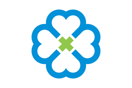 A Vector Health Care and Medical Logo and Icon Templateのイラスト素材
