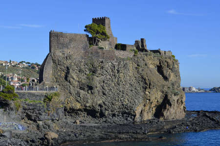 The castle of Acicastelloのeditorial素材