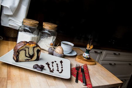 Marble Cake in the kitchen.の写真素材