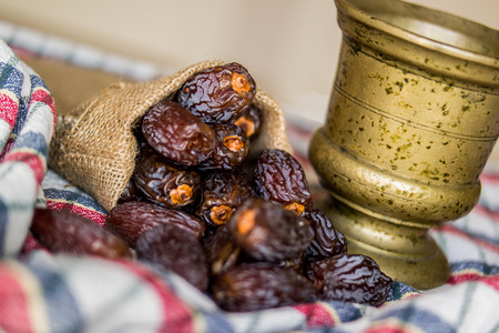 Dried Date fruit / Medjool / Ramadan food.の写真素材