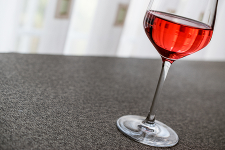 Rose or Pink Wine in glass. Beverage Concept.の写真素材