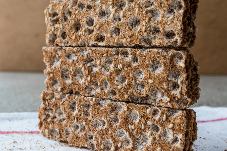 Crispbread with cheese and sesame (gluten free) organic food