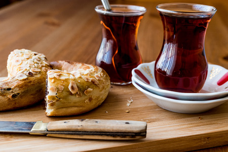 Turkish Croissant with chocolate and raisin