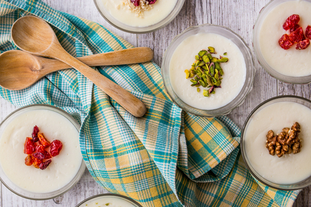 Muhallebi is a Turkish Creamy Pudding.の写真素材