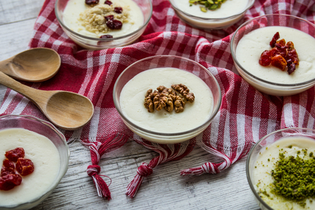 Muhallebi is a Turkish Creamy Pudding.の写真素材