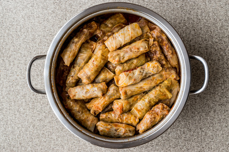Turkish Dolma Lahana Sarmasi  Cabbage Rolls. turkish food cultureの写真素材