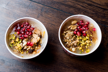 Turkish Traditional Dessert Ashure (Noah's Pudding). Traditional Food.の写真素材