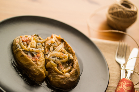 imam bayildi  Turkish traditional eggplantの写真素材