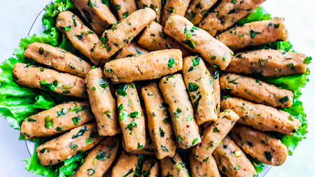 Turkish Mercimekli kofte made with bulgur and lentil. Traditional Turkish Food.の写真素材