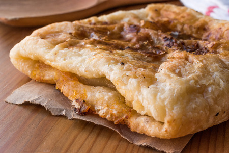 Turkish Puff Pastry Borek Talas Boregi made with Millefeuille. Bakery Concept.