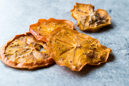 Dried Persimmon Kaki Fruit Slices / Trabzon Dry Date. Organic Food.の写真素材