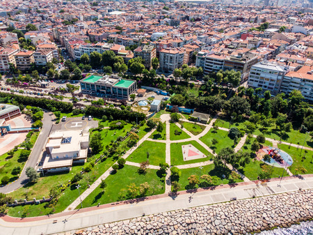 Aerial Drone View of Istanbul Kadikoy Square. Cityscapeの写真素材