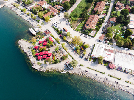 Sapanca Lake in Sakarya / Turkey Seaside with Pedalo.の写真素材