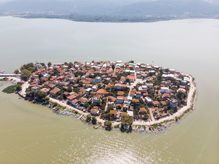 Aerial View of Golyazi Peninsula at Bursa / Turkey. Nature in the City.の写真素材
