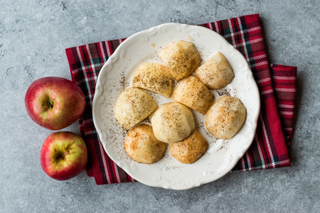 Apple Slices with Turkish Coffee Powder / Powdered Coffee. Traditional Turkish Organic Food.の写真素材