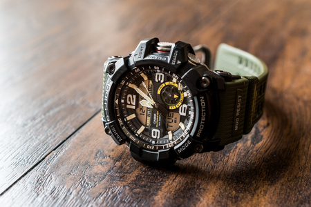 Turkey, Istanbul - October 7, 2017 : CASIO G-SHOCK Mudmaster Series Watch. Fashion Product.のeditorial素材
