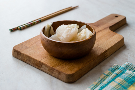 Sushi Ginger, Sweet Pickled Ginger, Japanese food. Traditional Food.の写真素材