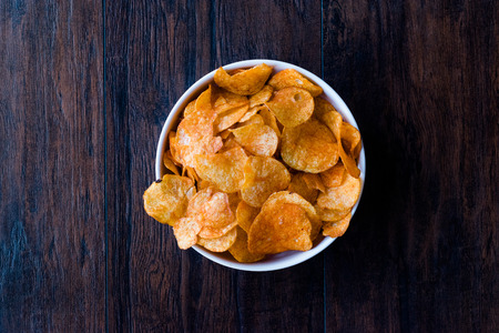 Homemade Organic Sweet Potato Fries / Yam Chips. Organic Snacks.の写真素材