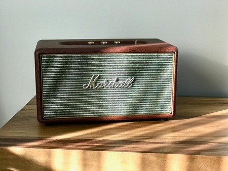 Istanbul, Turkey - February 23, 2018: Marshall Stanmore Bluetooth Speaker Ready to Use Electronic Product.のeditorial素材