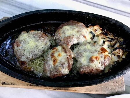 Turkish Meatball Kofte / Kofta with Bechamel Sauce in Casserole / Guvec. Organic Traditional Food.の写真素材