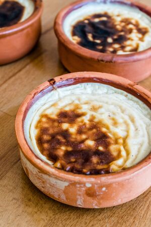Turkish Dssert Rice Pudding Sutlac / Custard. Traditional Food.の写真素材