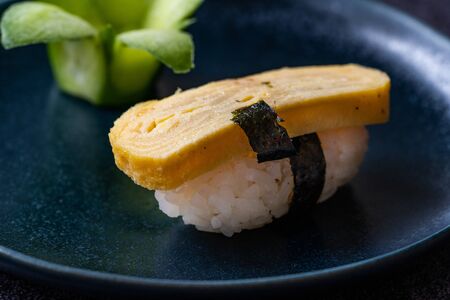 Japanese Dashimaki Tamago made from Egg Sushi Marinatedの写真素材