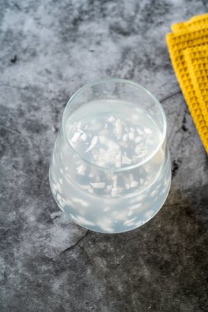 Natural Organic Healthy Coconut Water with Pulp. Ready to Drink.の写真素材