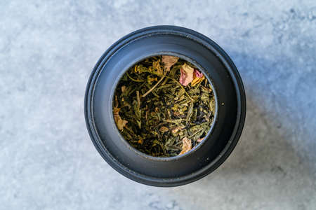 Dried Green Tea with Dry Mint Leaves in Box for Sale. Ready to Use.