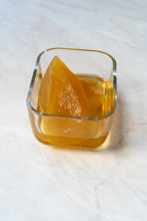 Hatay Kebbet Bergamot Jam or Marmalade Ready to Eat in Glass Bowl. Organic Food.