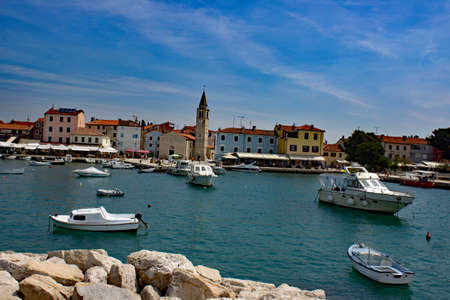 Harbor of Fazana Istria - View from the waterのeditorial素材