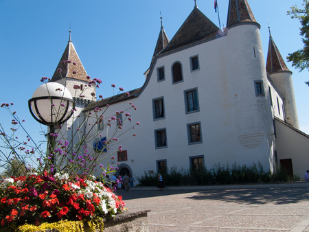 Nyons castle. Switzerlandのeditorial素材