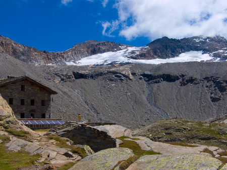refuge du carro,bonneval,savoie,franceの写真素材