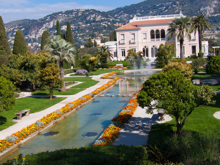 Villa Ephrussi de Rothschild, Saint-Jean-Cap-Ferrat. French Riviera, Alpes-Maritimes, Franceのeditorial素材