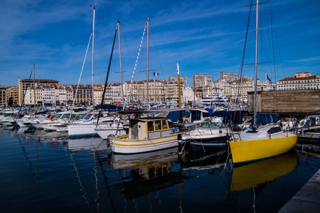 Old Port, Marseille, mouth of the Rhone, Franceのeditorial素材