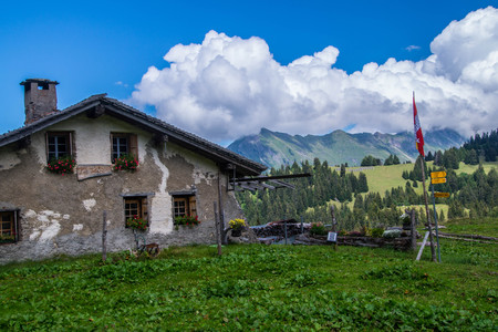 landscape of the Swiss Alpsのeditorial素材