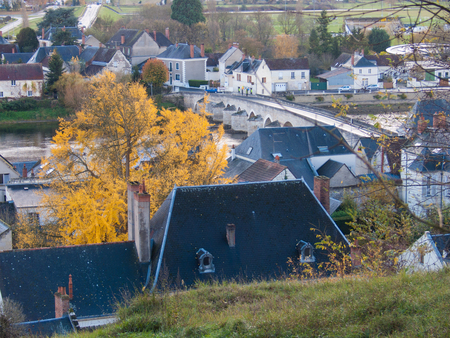 Montrichard, Loir et Cher, Franceの写真素材