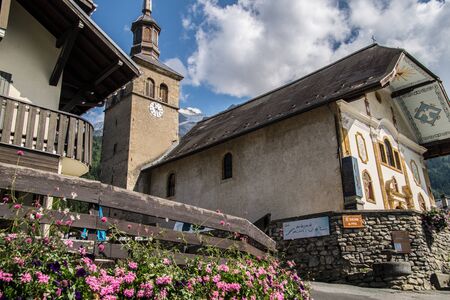 contamines,haute savoie,franceの写真素材