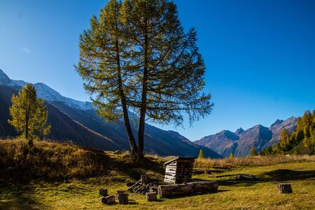 blatten in loschental in swissの写真素材