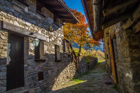 challencin in la salle in val aoste in italyの写真素材