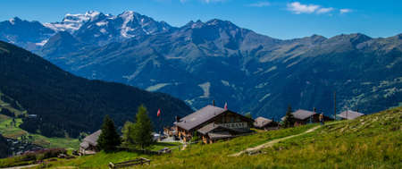 verbier in valais in swissの写真素材