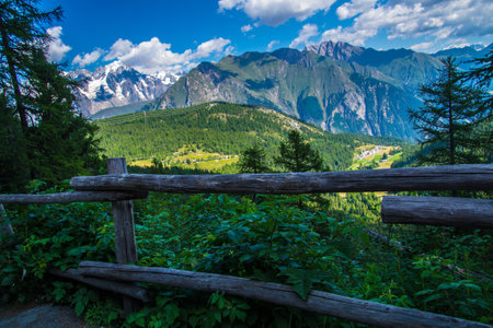 lake of arpy in val aoste in italyの写真素材